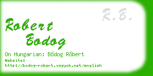 robert bodog business card